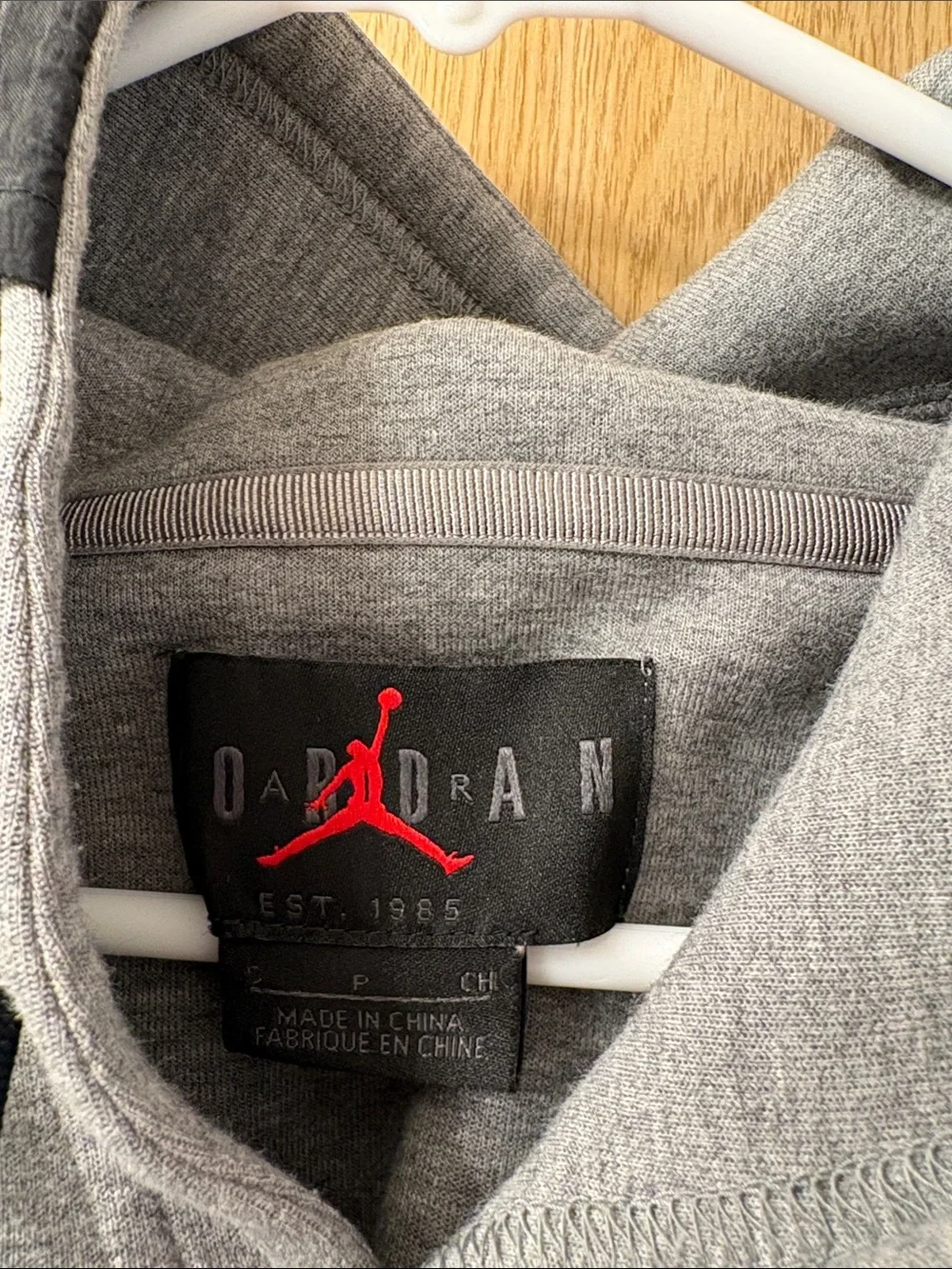 Jordan Grey Hooded Pullover Sweatshirt